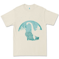 Bone bigfoot riding loch ness monster sasquatch ufo abduction pullover hood Premium Tee - linhVisuals