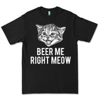Black beer me right meow Premium Tee - linhVisuals