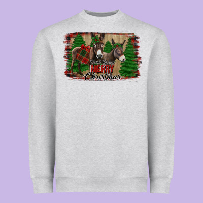Donkey Christmas Heavyweight Sweatshirt Designed By Jasminsmagicworld