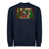 Navy donkey christmas Heavyweight Sweatshirt - Jasminsmagicworld