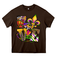 Chocolate Brown louisiana map love Heavy Core Tee - OliviaCreatesArt