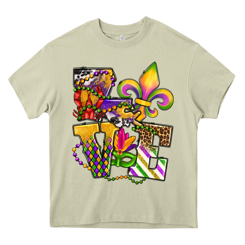 Louisiana Map Love Heavy Core Tee by OliviaCreatesArt | Teevron