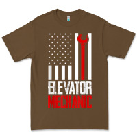 Cacao elevator mechanic american flag gift for elevator technician t shirt Premium Tee - linhVisuals