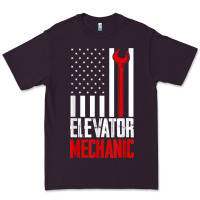 Plum elevator mechanic american flag gift for elevator technician t shirt Premium Tee - linhVisuals