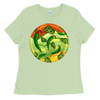 Matcha hispanic heritage month round earrings 1 Ladies Tee - BundleAndBundleShop