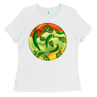 White hispanic heritage month round earrings 1 Ladies Tee - BundleAndBundleShop