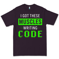 Plum funny programmer writing code muscles meme for computer geek Premium Tee - linhVisuals