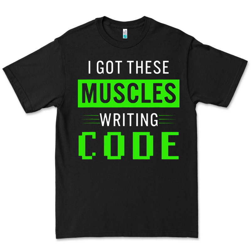 Funny Programmer Writing Code Muscles Meme For Computer Geek Premium Tee by linhVisuals | Teevron