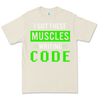 Bone funny programmer writing code muscles meme for computer geek Premium Tee - linhVisuals