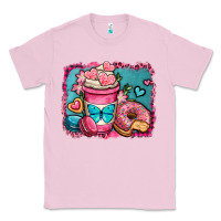 Bubblegum Pink valentines day coffee cup and sweets Classic Tee - OliviaCreatesArt