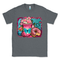 Charcoal Heather valentines day coffee cup and sweets Classic Tee - OliviaCreatesArt