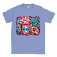 Colony Blue valentines day coffee cup and sweets Classic Tee - OliviaCreatesArt