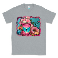 Heather Grey valentines day coffee cup and sweets Classic Tee - OliviaCreatesArt