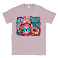 Lilac valentines day coffee cup and sweets Classic Tee - OliviaCreatesArt