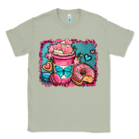 Matcha valentines day coffee cup and sweets Classic Tee - OliviaCreatesArt