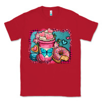 Red valentines day coffee cup and sweets Classic Tee - OliviaCreatesArt