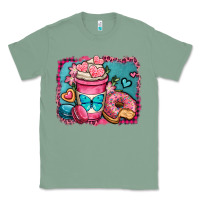 Sage valentines day coffee cup and sweets Classic Tee - OliviaCreatesArt