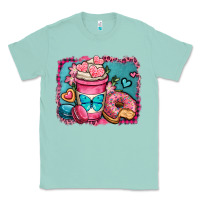 Seafoam valentines day coffee cup and sweets Classic Tee - OliviaCreatesArt