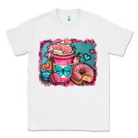White valentines day coffee cup and sweets Classic Tee - OliviaCreatesArt