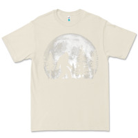 Bone bigfoot in the forest hiding at night full moon trees nature t shirt Premium Tee - linhVisuals