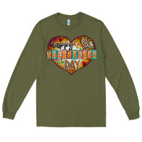 Army Green Happy Valentınes Day Long Sleeve Tee - CowhideDigitalArt