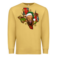 Antique Gold christmas texas highland cow Premium Sweatshirt - Jasminsmagicworld