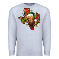 Heather Grey christmas texas highland cow Premium Sweatshirt - Jasminsmagicworld
