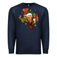 Navy christmas texas highland cow Premium Sweatshirt - Jasminsmagicworld