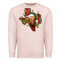 Pale Pink christmas texas highland cow Premium Sweatshirt - Jasminsmagicworld