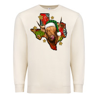 Sandshell christmas texas highland cow Premium Sweatshirt - Jasminsmagicworld