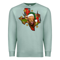 Seafoam christmas texas highland cow Premium Sweatshirt - Jasminsmagicworld