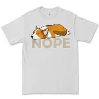 Dove Grey nope lazy corgi Premium Tee - linhVisuals