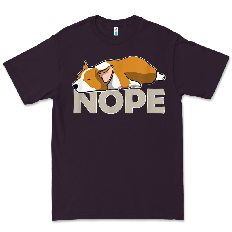 Nope Lazy Corgi Premium Tee by linhVisuals | Teevron