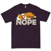 Plum nope lazy corgi Premium Tee - linhVisuals