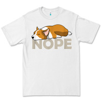 White nope lazy corgi Premium Tee - linhVisuals