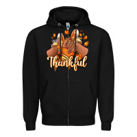 Black Thankful black girl sneakers Zipper Hoodie - RanaPortraitStore