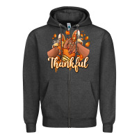 Charcoal Heather Thankful black girl sneakers Zipper Hoodie - RanaPortraitStore