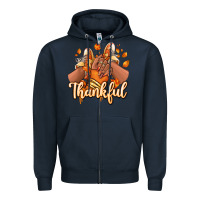 Navy Thankful black girl sneakers Zipper Hoodie - RanaPortraitStore