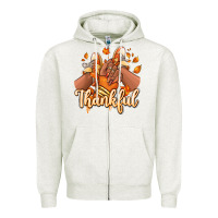 Oatmeal Heather Thankful black girl sneakers Zipper Hoodie - RanaPortraitStore