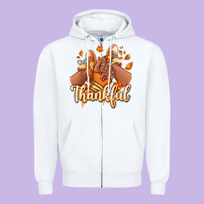 Thankful Black Girl Sneakers Zipper Hoodie Designed By Ranaportraitstore