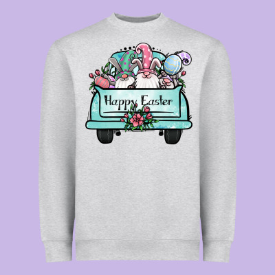 Easter Gnomes Truck Heavyweight Sweatshirt Designed By Jasminsmagicworld