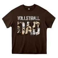 Chocolate Brown no background volleyball dad Heavy Core Tee - Jasminsmagicworld