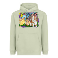 Matcha easter farm chicks and bunny Heavyweight Hoodie - RanaPortraitStore