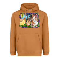 Meerkat easter farm chicks and bunny Heavyweight Hoodie - RanaPortraitStore