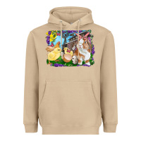 Mushroom easter farm chicks and bunny Heavyweight Hoodie - RanaPortraitStore