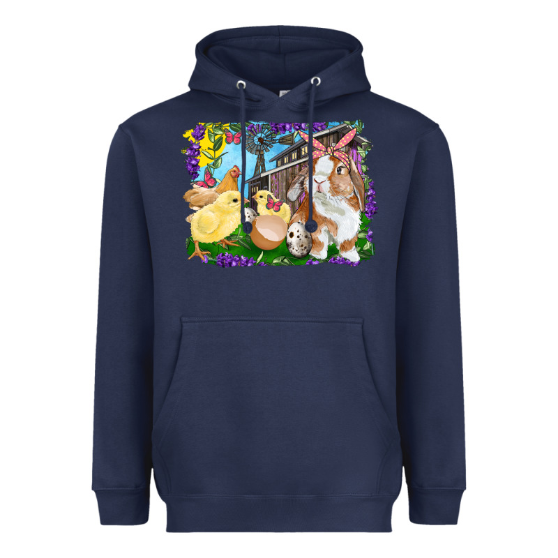 Easter Farm Chicks And Bunny Heavyweight Hoodie by RanaPortraitStore | Teevron