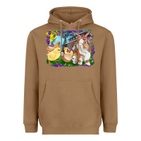 Toasted Coconut easter farm chicks and bunny Heavyweight Hoodie - RanaPortraitStore