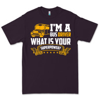 Plum i'm a bus driver what is your superpower driving school bus t shirt Premium Tee - linhVisuals