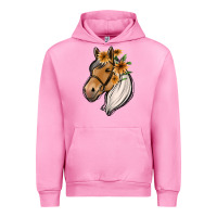Fuchsia Pink floral horse Urban Hoodie - Jasminsmagicworld