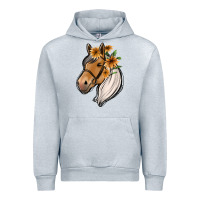 Heather Grey floral horse Urban Hoodie - Jasminsmagicworld